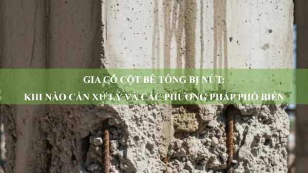 Gia cố cột bê tông bị nứt: Khi nào cần xử lý và các phương pháp phổ biến